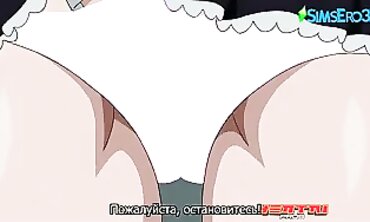 Busty Maid Anime Blowjob and Orgasm