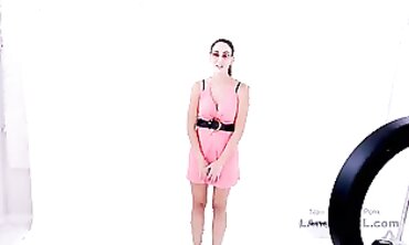 Tall Italian Babe Gives Deep POV Blowjob in LA Casting