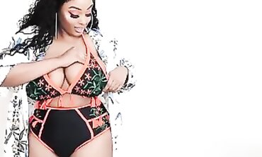 Busty Black Amateur in a Bikini