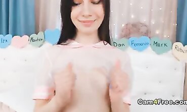 Slippery Wet Pussy - Sexy Blonde Babe Gets Creampied By A Huge Dick