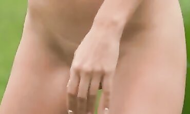 Puffy Plays With Her Shaved Pussy And Perky Tits