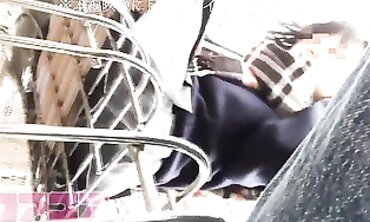 Japanese Amateur Senior in School Uniform Makes Love During Car Wait