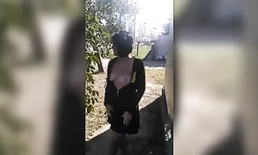 VikkiSexy's First Time Going Commando on the Street