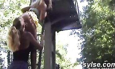 2 Weird Moms Share Outdoor Group Sex