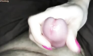 Hot Russian Milf Step-Mom Gives Close-Up Handjob