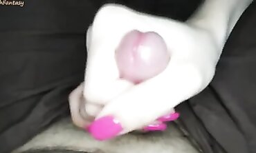 Hot Russian Milf Step-Mom Gives Close-Up Handjob