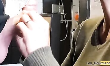 French Milf Gulp: Amateur Blowjob With Lipstick Finish