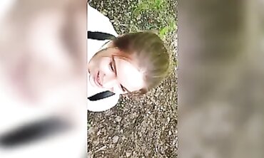 barely legal Russian Amateur Seduced in Park for Passionate Blowjob