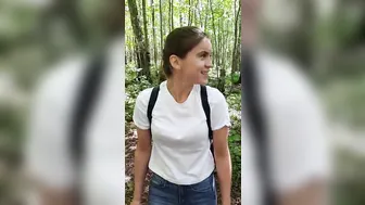 barely legal Russian Amateur Seduced in Park for Passionate Blowjob