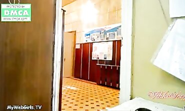 VikkiSexy Enjoys Public Webcam Fun with Strangers at Work