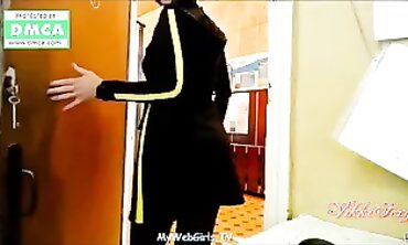 VikkiSexy Enjoys Public Webcam Fun with Strangers at Work