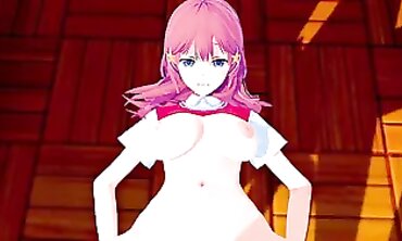 Itsuki Nakano 3D Hentai: Big Tits Blowjob & Creampie