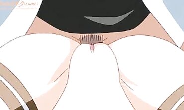 Uncensored Hentai: Creampie in Cute Anime Babe's Pussy