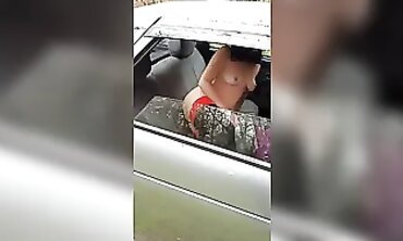Vikki Sexy's Public Car Masturbation Adventure