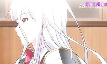 Uncensored Anime Blonde Knight in Stockings Gets Creampie