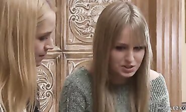 Experienced MILF Sarah Vandella Teaches Scarlett Sage Lesbian Sex