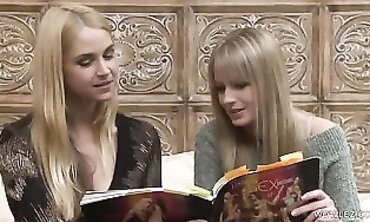 Experienced MILF Sarah Vandella Teaches Scarlett Sage Lesbian Sex