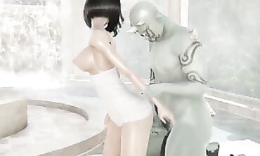 Anime Monster Surprise in the Bathtub Mansion