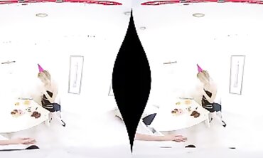 Virtual Reality - Birthday Party Surprise with Hot Blonde Teen Fucks Her Boyfriend