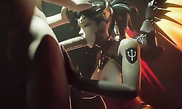 Overwatch Mercy SFM Compilation: Hot Blonde Anal Creampie