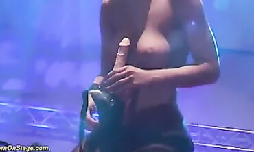 Real Outdoor MILF Spectacle with Big Tits in Fishnets