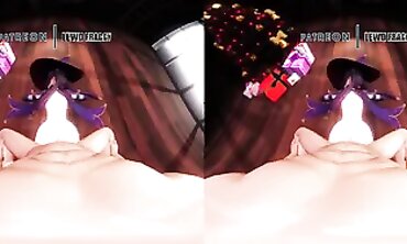 VR College Girl's Christmas Adventure in Genshins Virtual Reality World