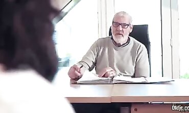 Adorable Barely Legal Slut Gets Pounded by Grandpa's Huge Dick