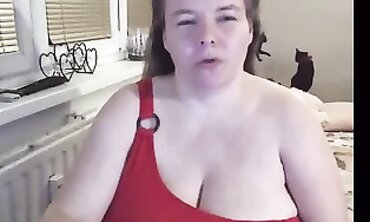 Busty MILF Webcam Model Gets Jugged