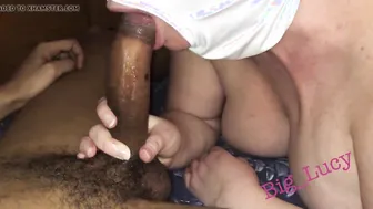 Plumper Amateur MILF Enjoys Deep Throat BBC Blowjob