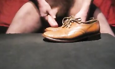 Mature Man Masturbates in Leather Shoes Compilation