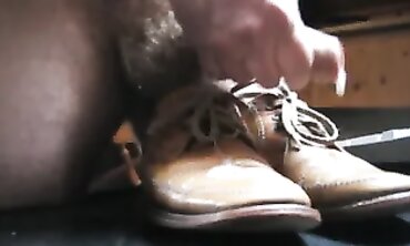 Mature Man Masturbates in Leather Shoes Compilation