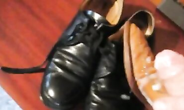 Mature Man Masturbates in Leather Shoes Compilation