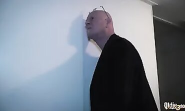 Grandpa Catches Younger Wife in a Threesome