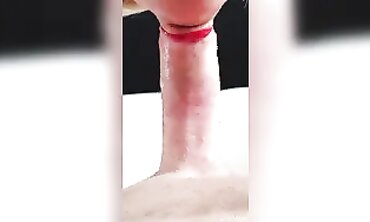 Revved Mommy Gives Her Brother a Superb Blowjob in Close-Up