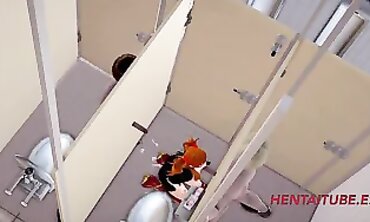 Evangelion Cosplay: Asuka's Outdoor Threesome Creampie