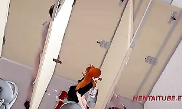 Evangelion Cosplay: Asuka's Outdoor Threesome Creampie