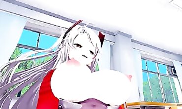 Prinz Eugen Azur Lane 3D Hentai: Busty Blowjob & Creampie