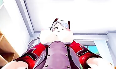 Prinz Eugen Azur Lane 3D Hentai: Busty Blowjob & Creampie