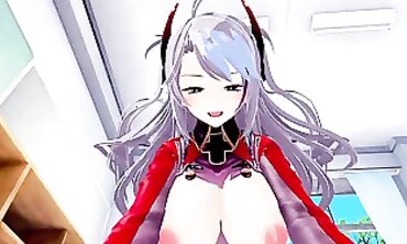 Prinz Eugen Azur Lane 3D Hentai: Busty Blowjob & Creampie