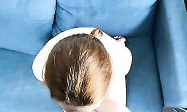 POV: Petite Amateur Takes a Deep Throat and Facial