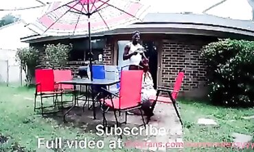 Drone Captures Plus-Size Dezzy Giving a BBC Blowjob
