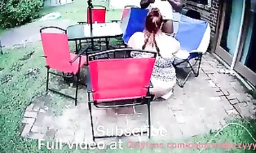 Drone Captures Plus-Size Dezzy Giving a BBC Blowjob