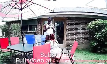 Drone Captures Plus-Size Dezzy Giving a BBC Blowjob
