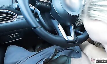 Petite Blonde Lily Larimar Gets Drilled Hardcore in Public
