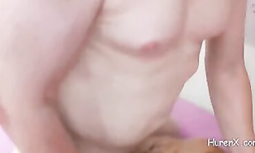 Heiße blonde Milf: Anal, Blowjob und Cumshot