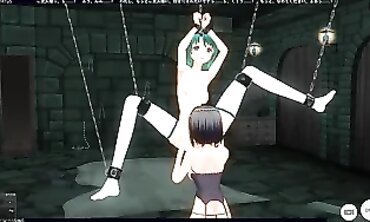 Virtual reality teen facesitter rides cock with blowjob while restrained