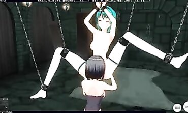 Virtual reality teen facesitter rides cock with blowjob while restrained