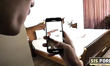 Petite Brunette Stepsister Wants to Masturbate Before Stepbrother