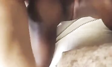 Ebony Bombshell Takes Interracial Anal from White Guy