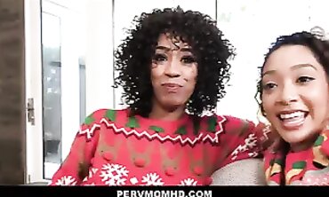 Petite Sarah Lace and Misty Stone Christmas Threesome